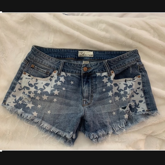 Vintage Havana jean shorts with white stars - Picture 1 of 1